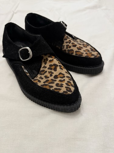 Black suede leopard - suede,